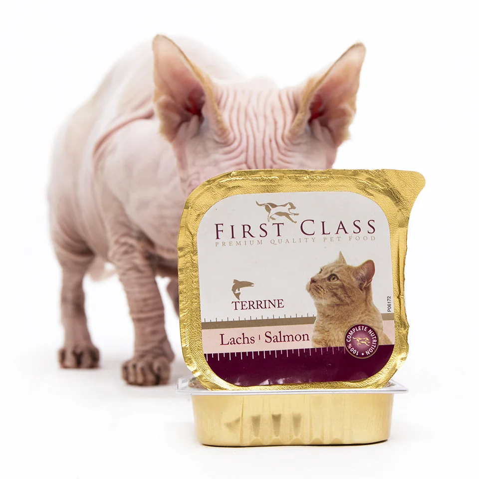 Akinu FIRST CLASS Losos paštika pro kočky 34 x 100 g