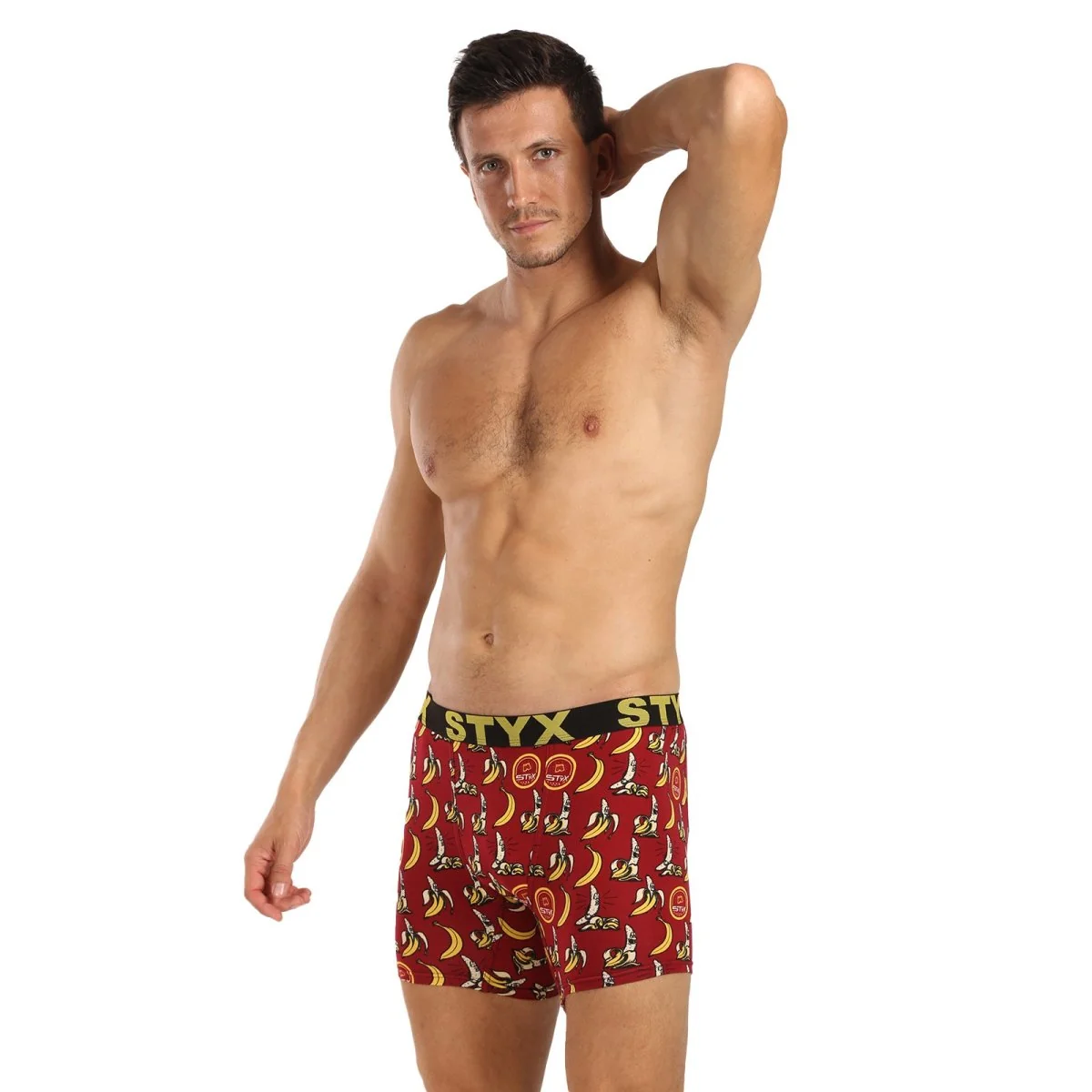 Styx Pánské boxerky long art sportovní guma banány (UN1359) XL