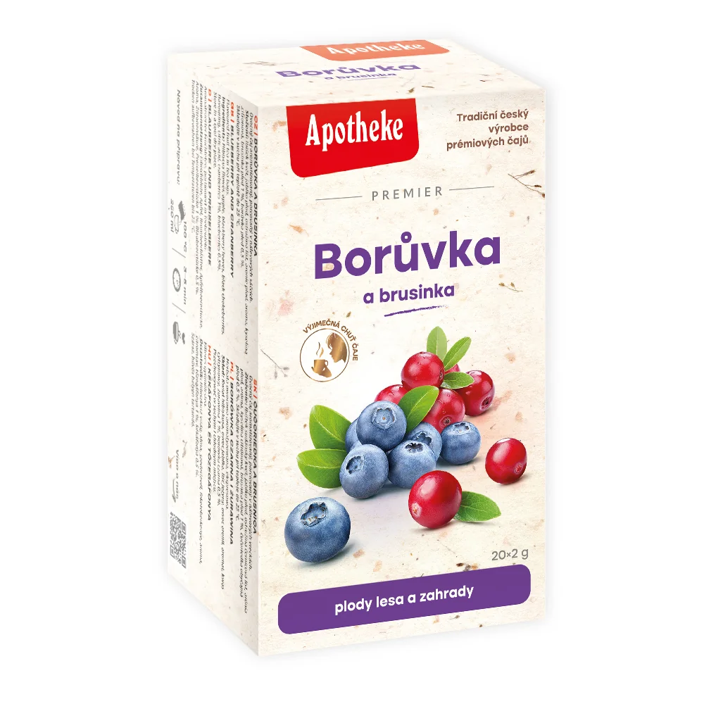 Apotheke Borůvka a brusinka čaj nálevové sáčky 20x2 g