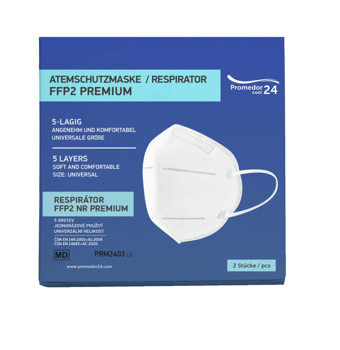 Respirátor FFP2 PREMIUM 2 ks