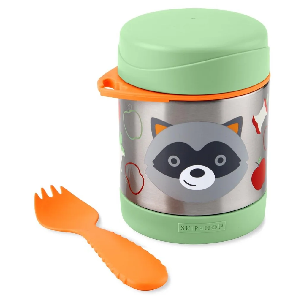 SKIP HOP Zoo Termoska na jídlo se lžičkou/vidličkou Mýval 325 ml, 3r+ 