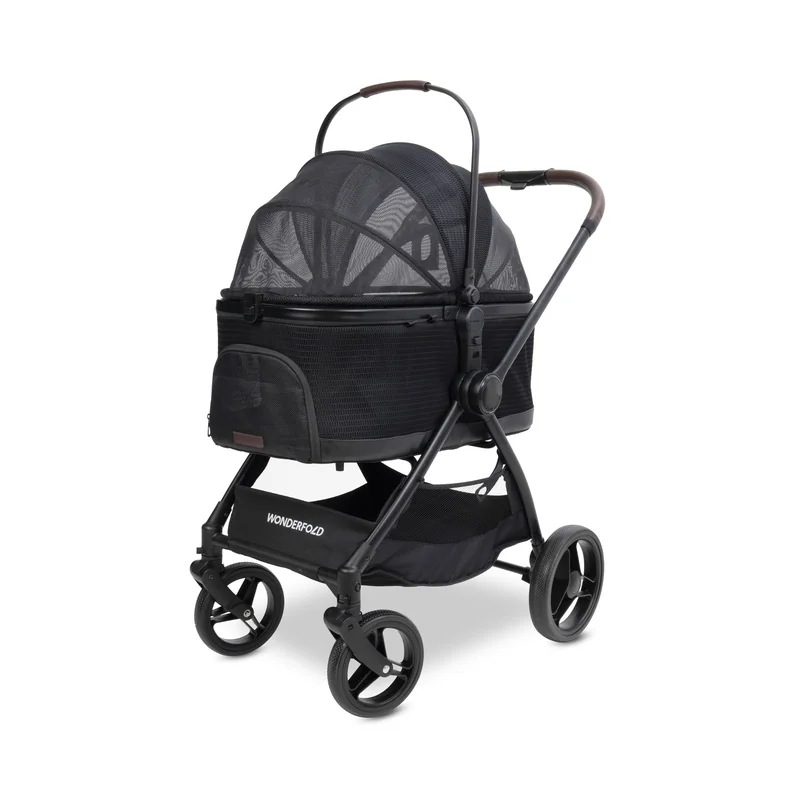 Wonderfold Pet Pet Kočárek P3 pro psy 2v1 do 22,7 kg (kočárek+přepravní taška) jet black