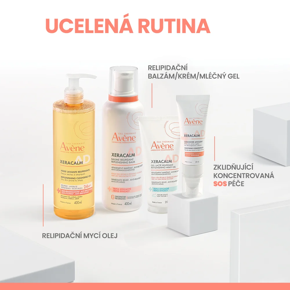 Avène Xeracalm AD relipidační mycí olej náplň 400 ml