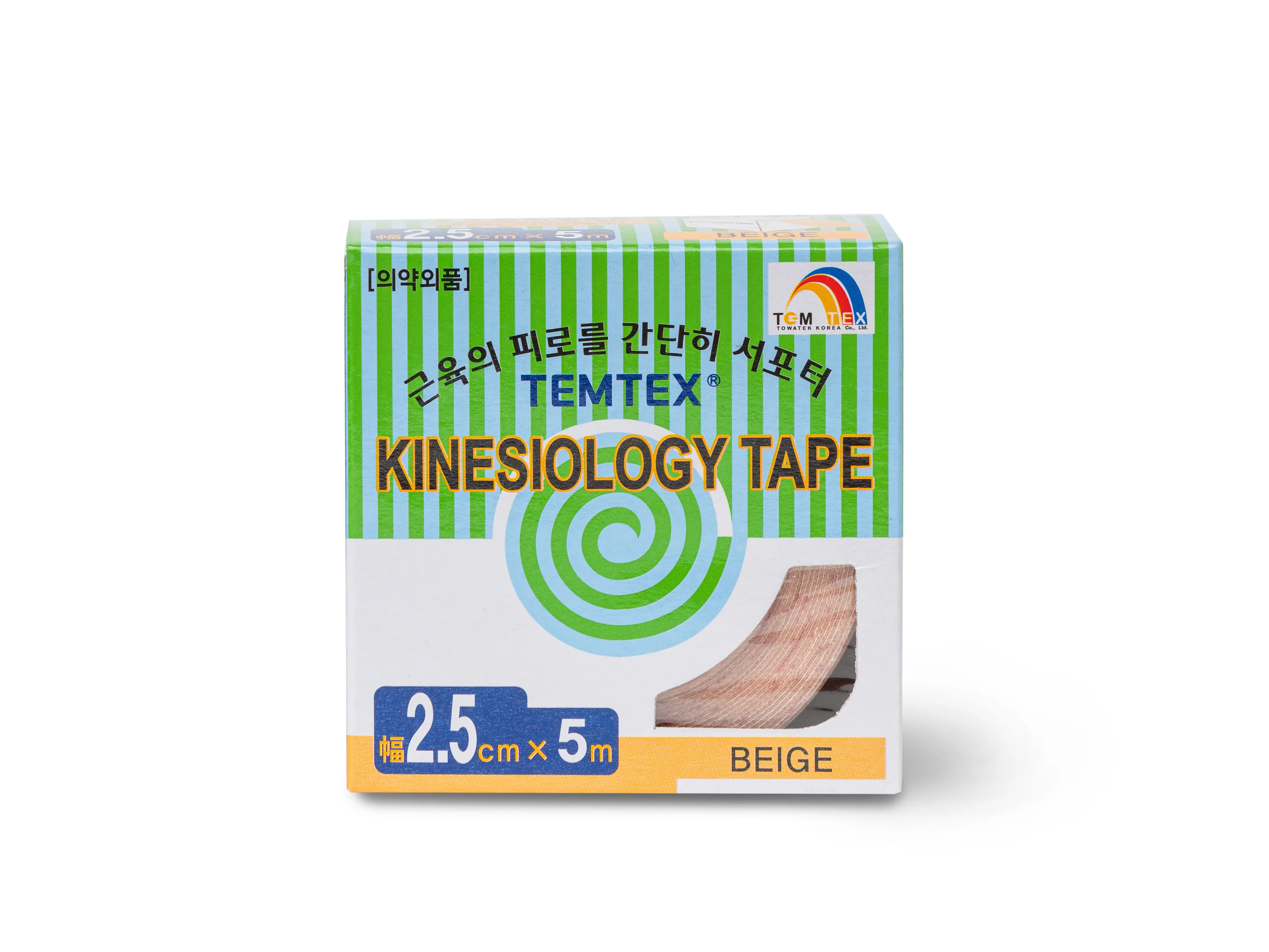 TEMTEX Kinesio tape Classic, béžová tejpovací páska 2 x 2,5cm x 5m