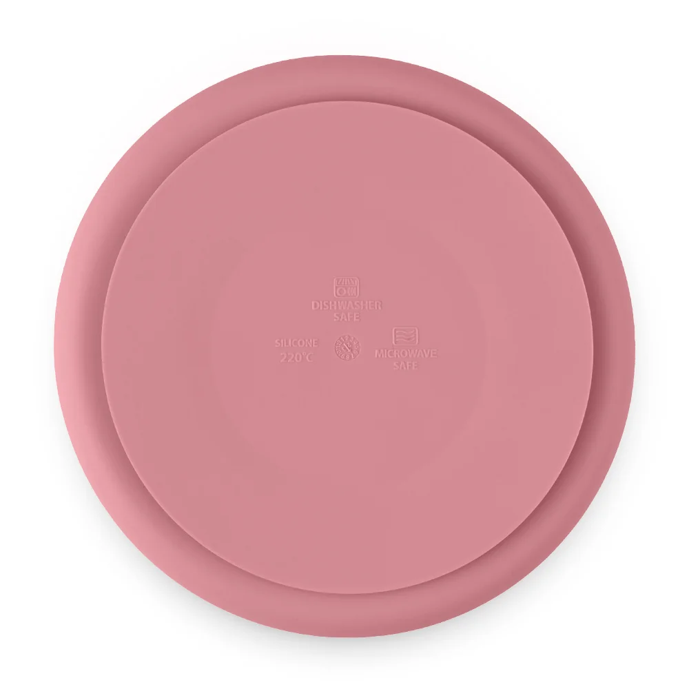 Petite&Mars Take&Match Silikonový talířek dělicí kulatý 6m+ 1 ks dusty rose