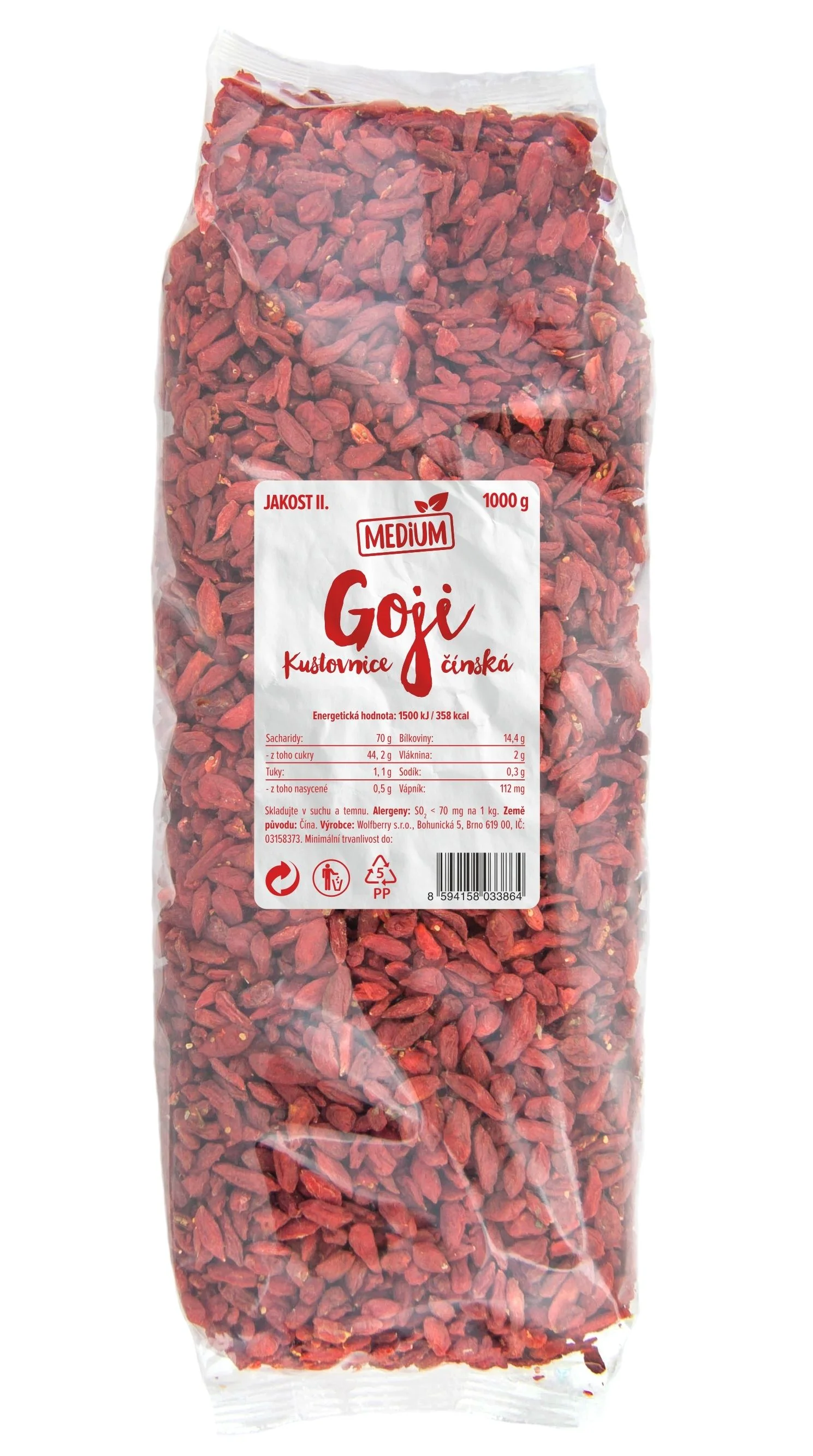 Medium Goji kustovnice čínská 1kg