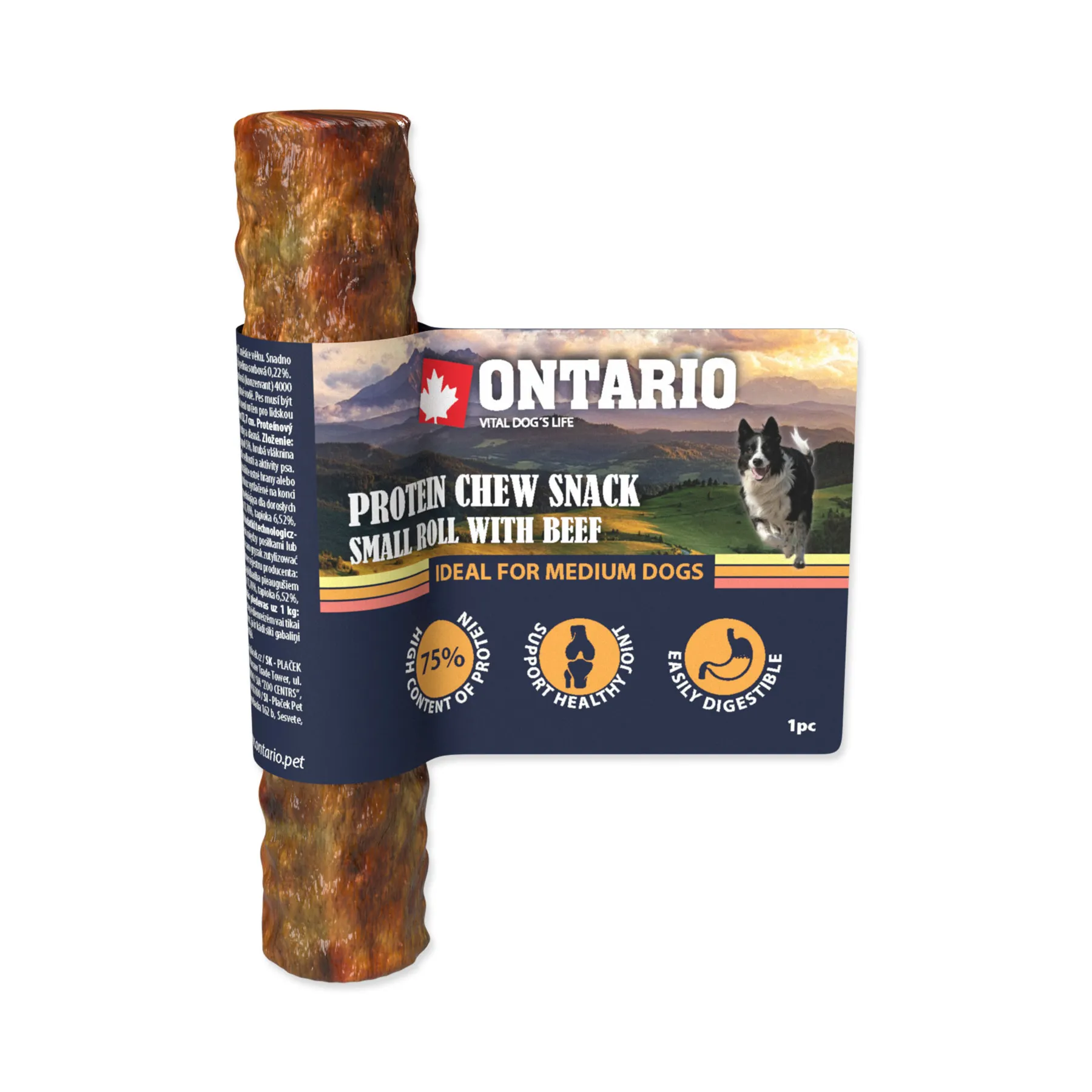 Ontario Protein Chew Snack Small Roll with Beef