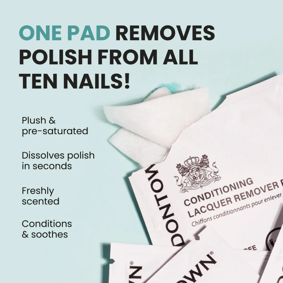 Londontown kur Conditioning Lacquer Remover Pads odlakovací tampony 10 ks