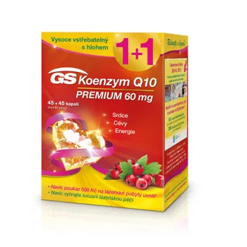 GS Koenzym Q10 PREMIUM 60 mg 45+45 kapslí Vánoce 2018