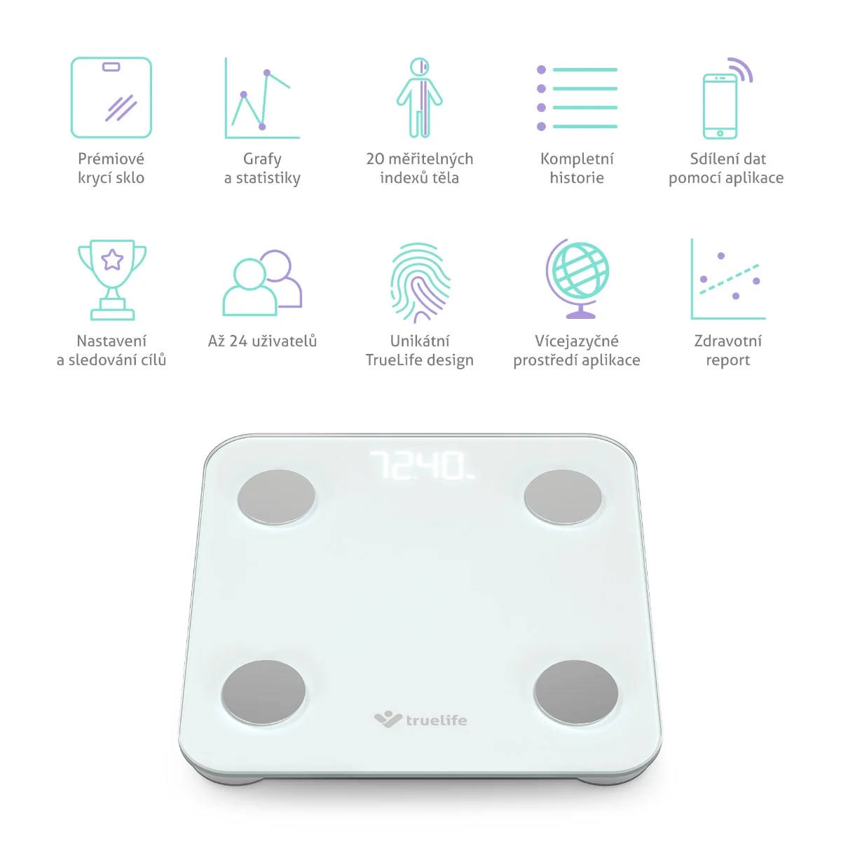 Truelife FitScale W1 osobní váha white