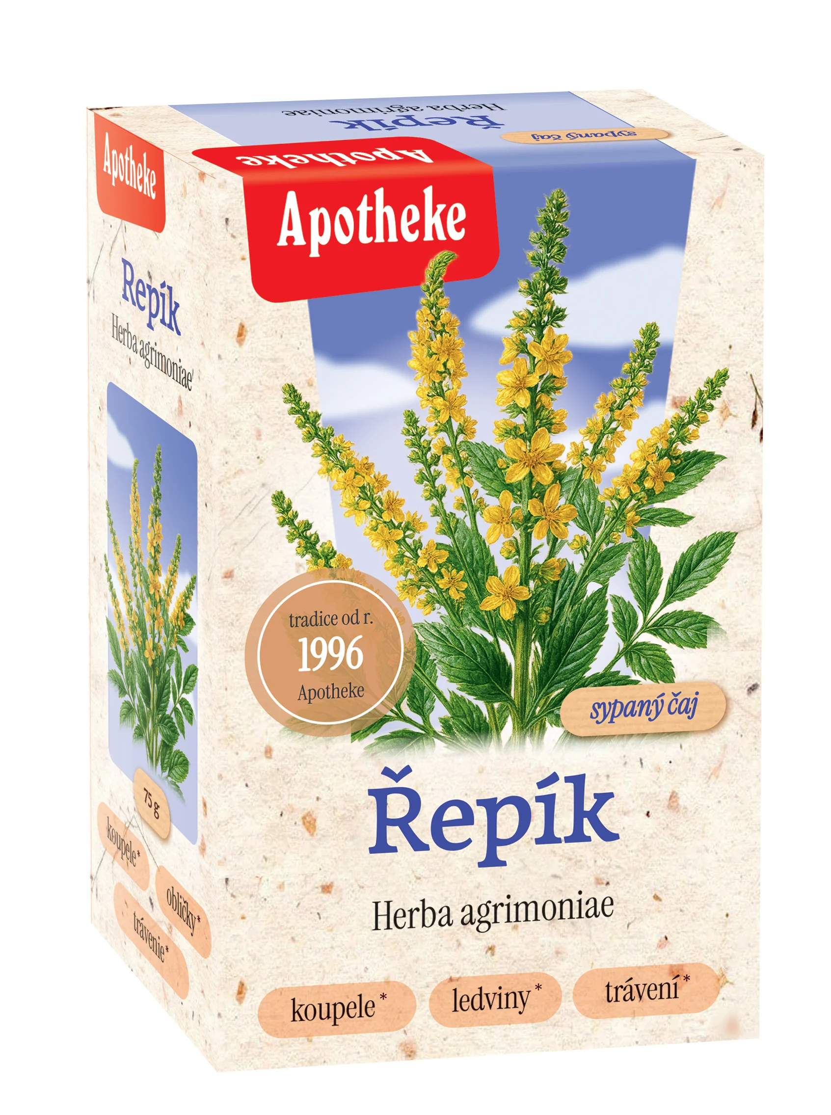 Apotheke Řepík lékařský – nať sypaný čaj 75 g
