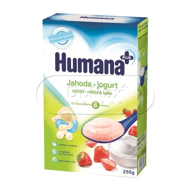 Humana kaše obilno-mléčná 250g jahoda - jogurt 8M