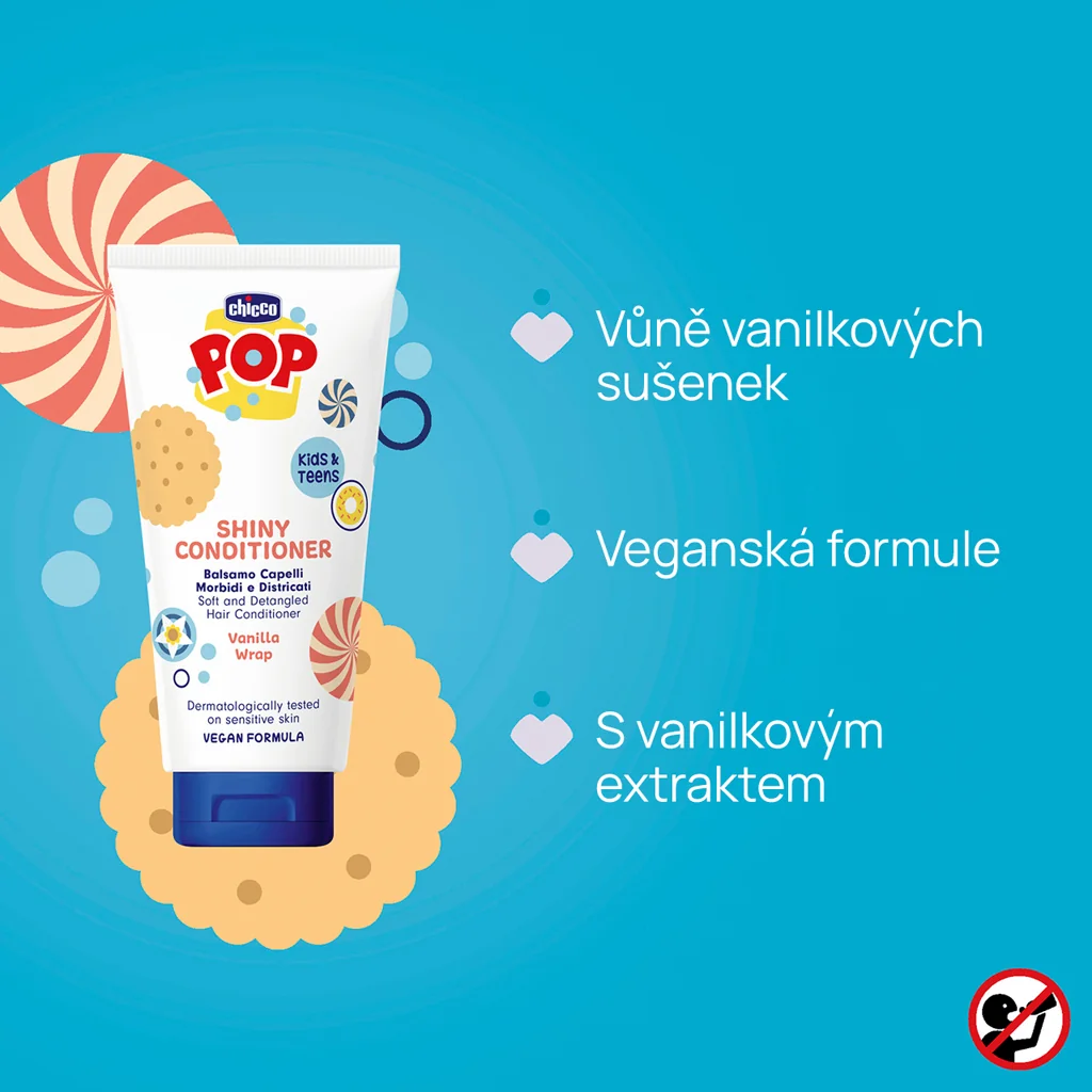Chicco Vanilla wrap POP Kondicionér na vlasy pro děti a teenagery 150 ml