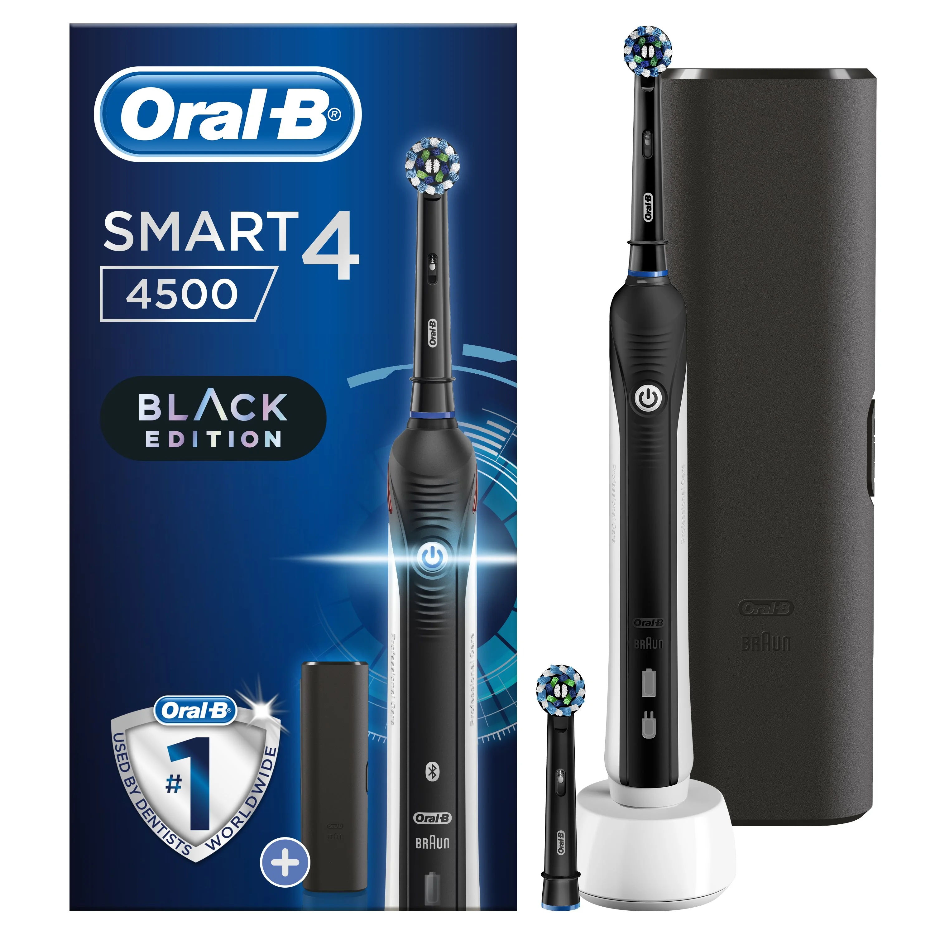 Oral-B Smart 4 4500 Black Edition elektrický zubní kartáček + cestovní pouzdro