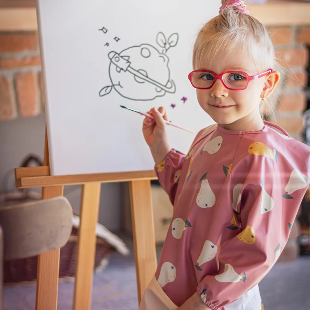 Petite&Mars Bryndák s dlouhým rukávem Ben Pink Pears 1 ks