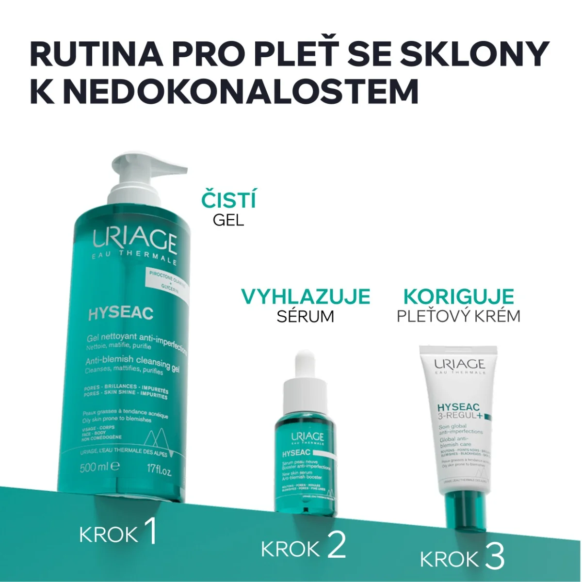 Uriage Hyséac Čisticí gel proti nedokonalostem 500 ml