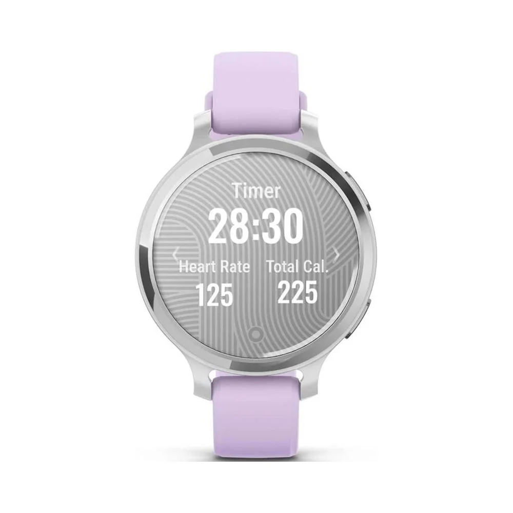 Garmin Lily 2 Active Silicone Band chytré hodinky Silver/Purple Jasmine