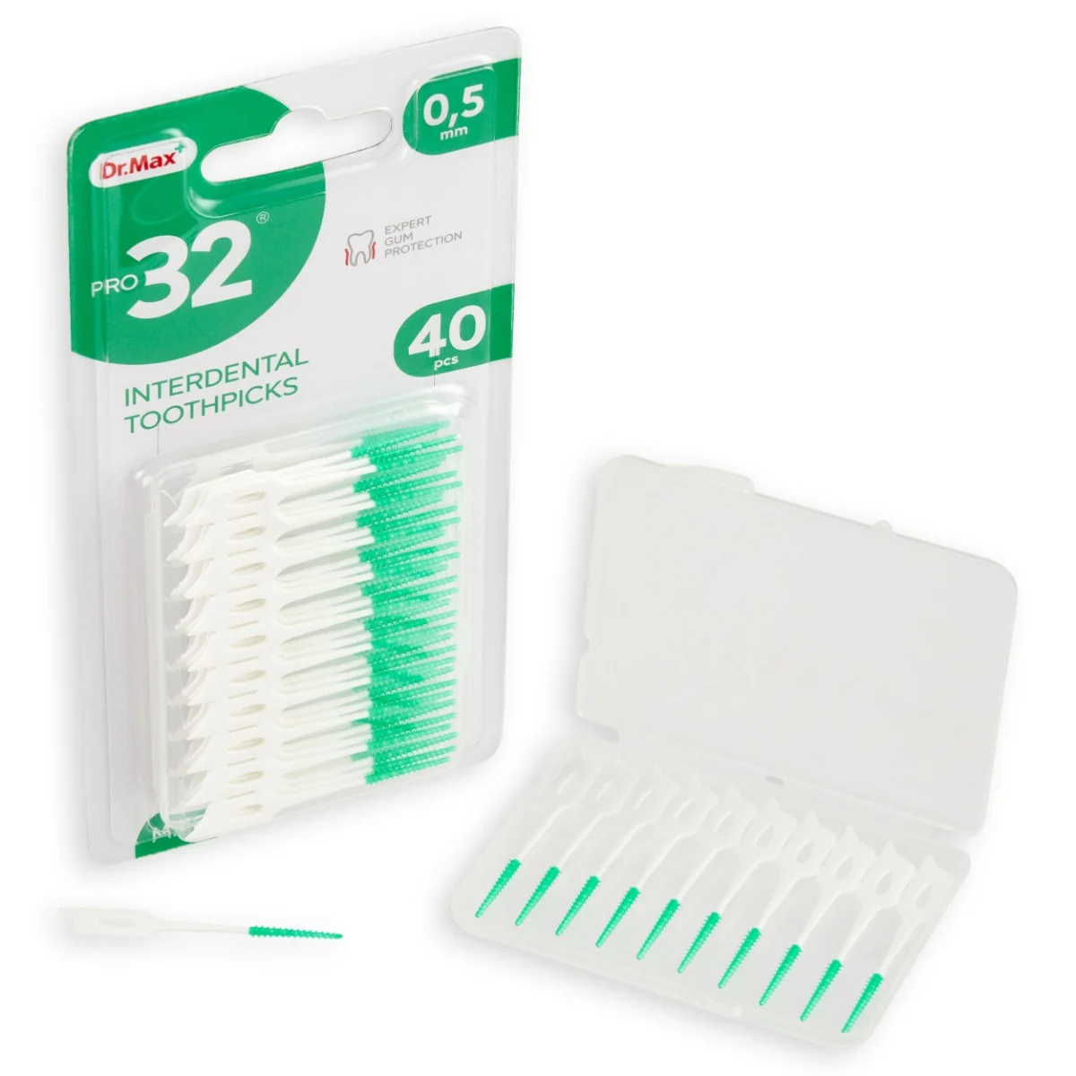 Dr. Max PRO32 Interdental Toothpicks 0,5 mm mezizubní párátko 40 ks
