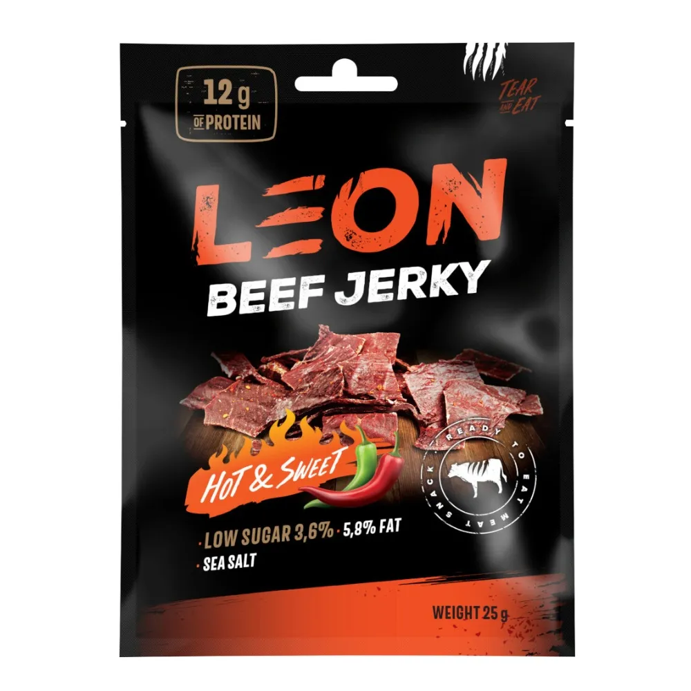 Leon Jerky Beef Hot & Sweet 25 g