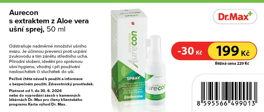 Aurecon s extraktem z Aloe vera ušní sprej 50 ml Aurecon s extraktem z Aloe vera ušní sprej 50 ml