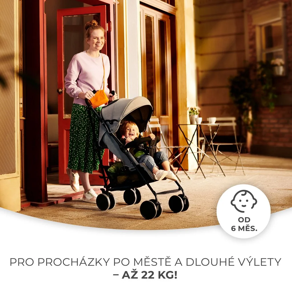 Kinderkraft Kočárek sportovní Siesta Ash grey