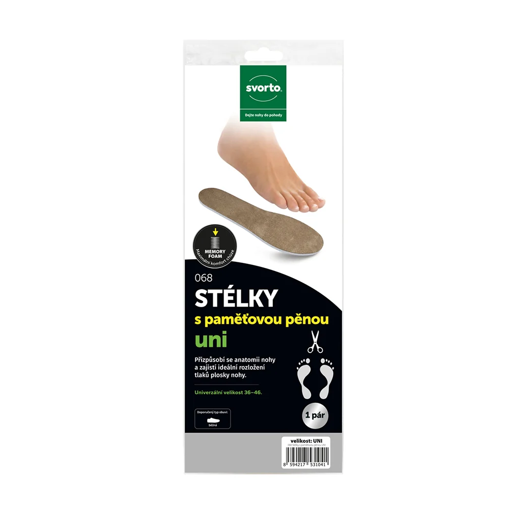 Svorto 068 Stélky s paměťovou pěnou UNI vel. 36–46 1 pár