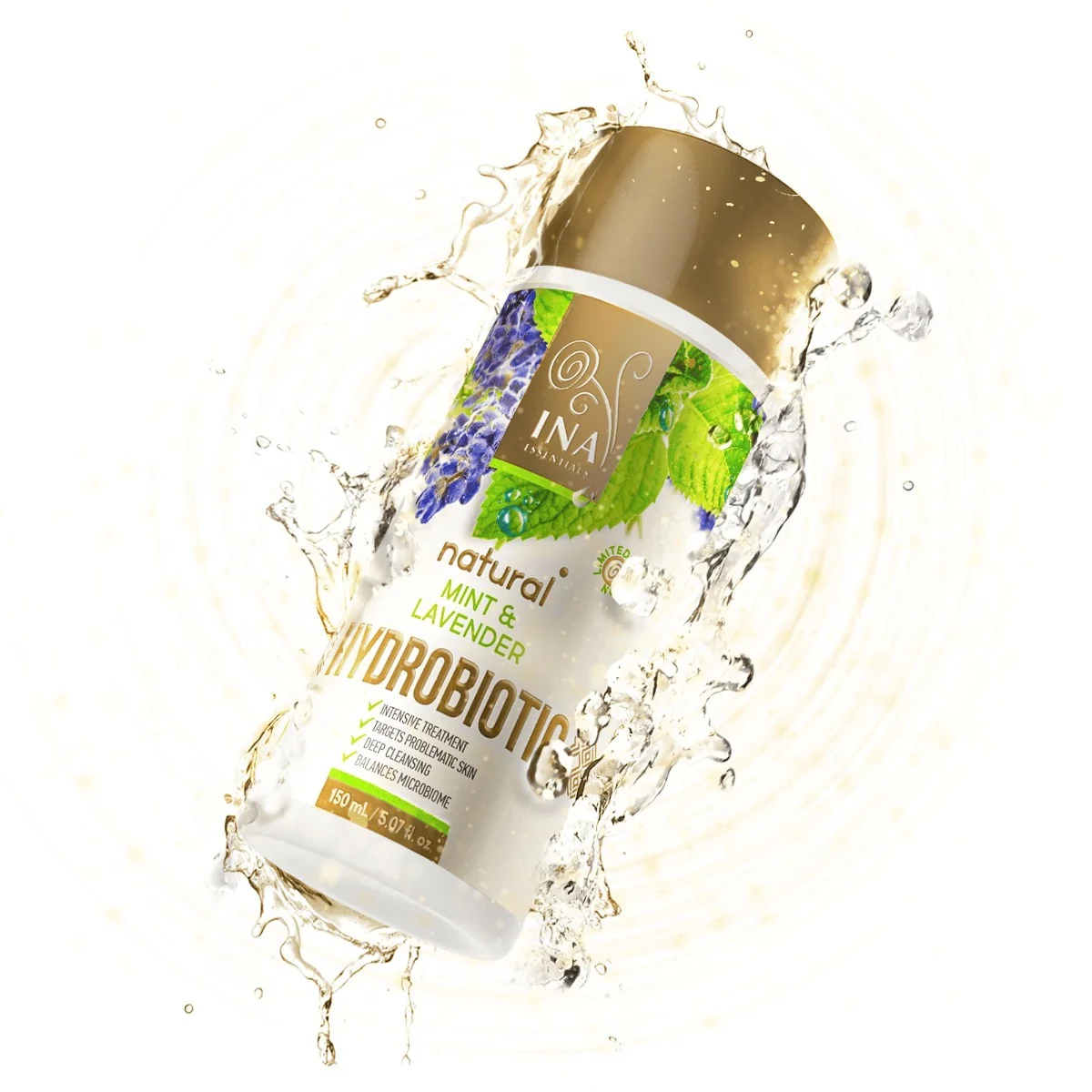 InaEssentials Hydrobiotic Intenzivní péče Levandule & Máta 150 ml