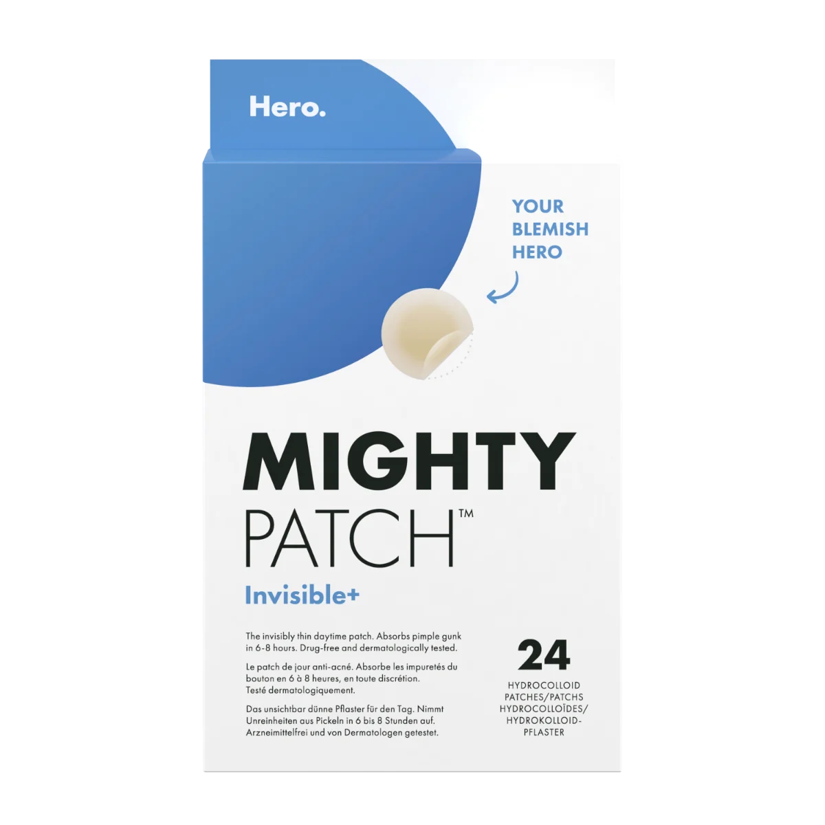 Hero. Mighty Patch INVISIBLE+ náplasti 24 ks light