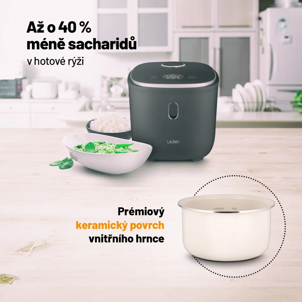 Lauben Low Sugar Rice Cooker 3000AT multifunkční rýžovar