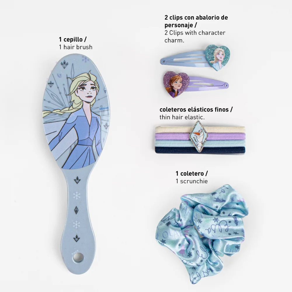 Cerdá Sada vlasových doplňků s hřebenem Frozen 8 ks