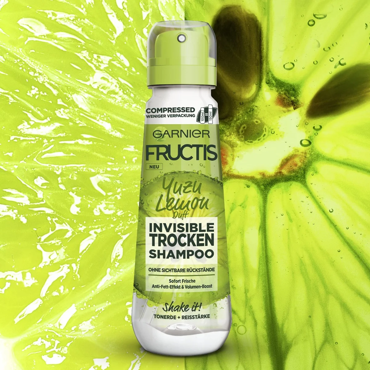 Garnier Fructis Neviditelný suchý šampon s vůní yuzu citrónu 100 ml