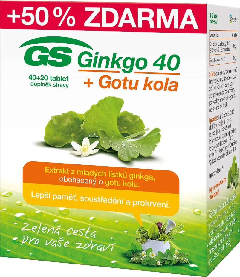 GS Ginkgo 40 + Gotu kola 40+20 tablet