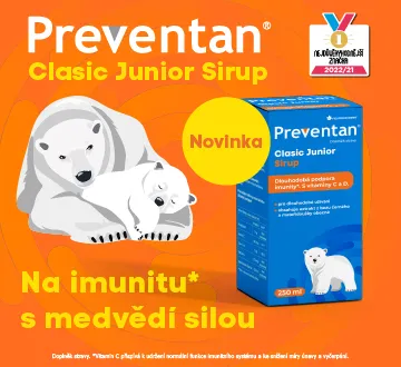 Preventan Clasic Junior sirup 250 ml. Na imunitu medvědí silou.