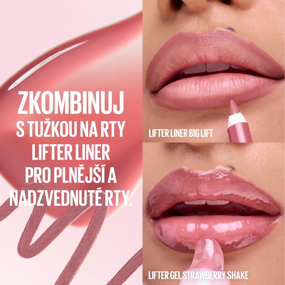 Maybelline Lip Lifter 006 Strawberry Shake gel na rty 6,6 ml