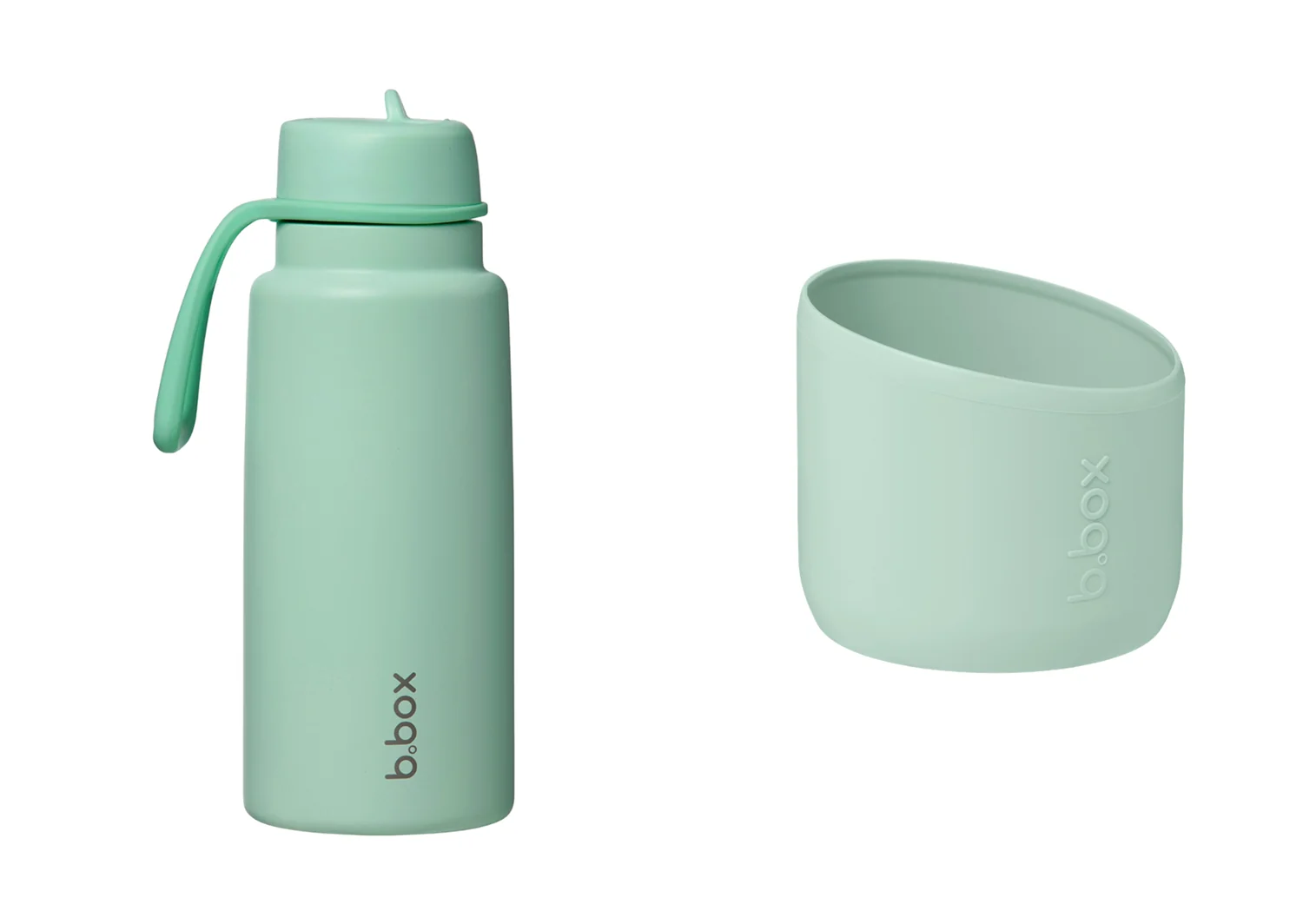B.BOX Nerezová termolahev s brčkem 1l + Silikonový chránič - spearmint