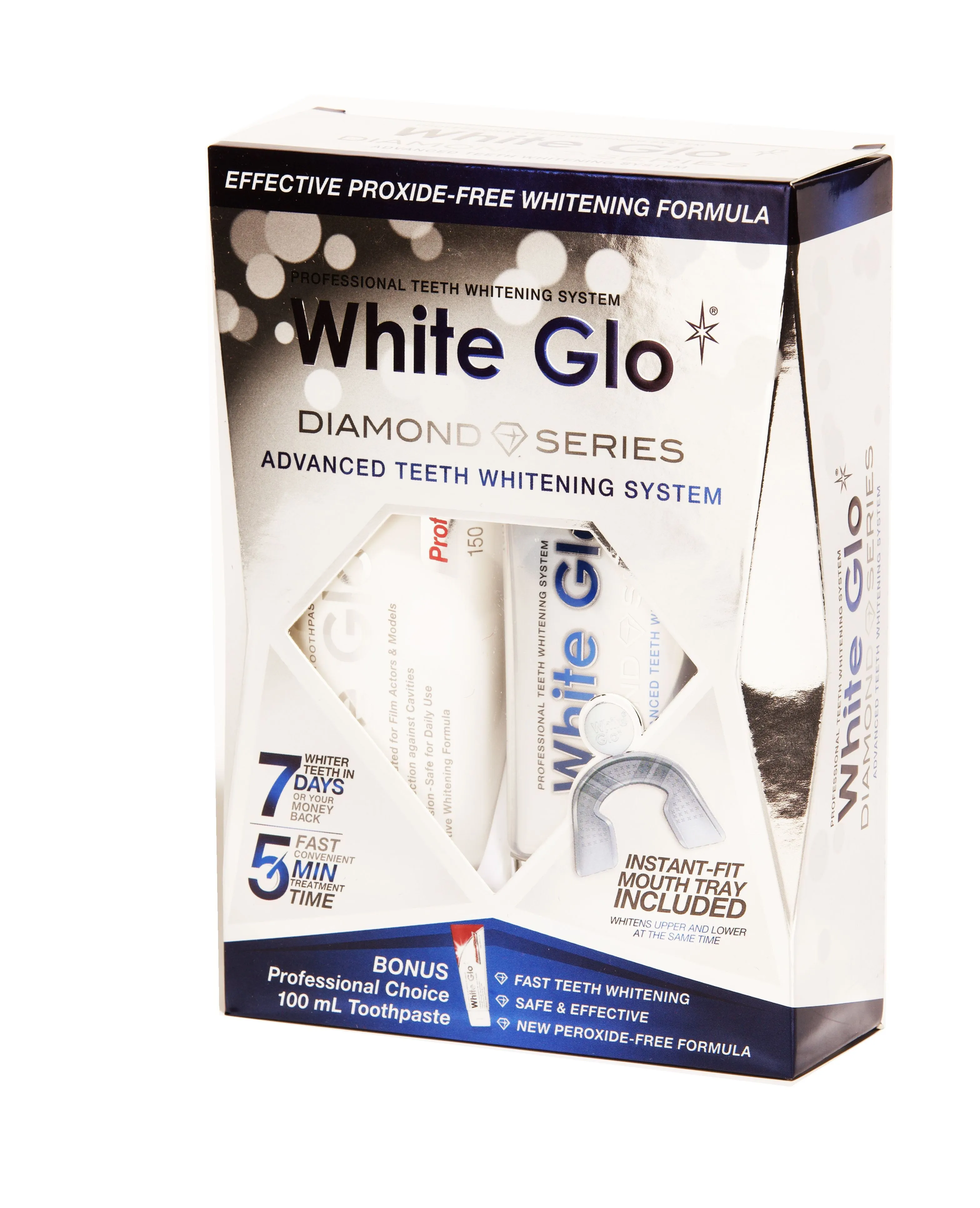 White Glo Diamond Series Bělicí set gel 50 ml + bělicí pasta 100 ml