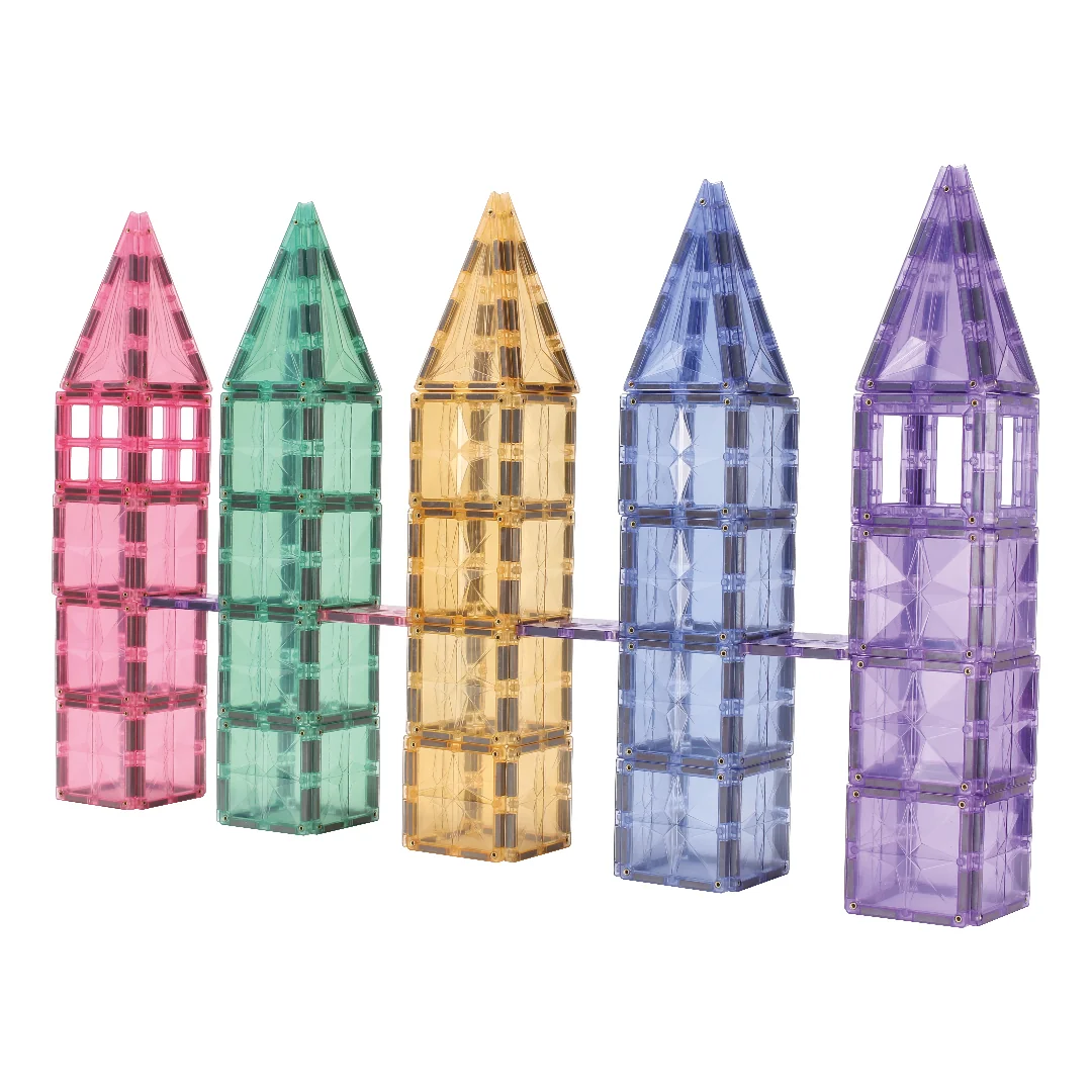 Cleverclixx Magnetická stavebnice Mega Creative Pack Pastel - 210 ks