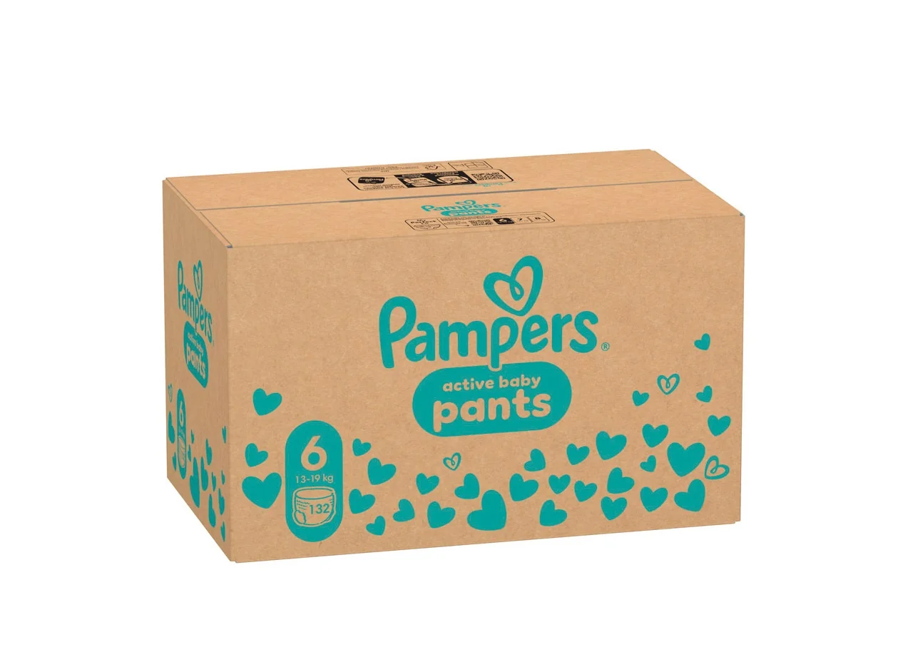 Pampers Pants vel. 6 Monthly Pack 13–19 kg plenkové kalhotky 132 ks