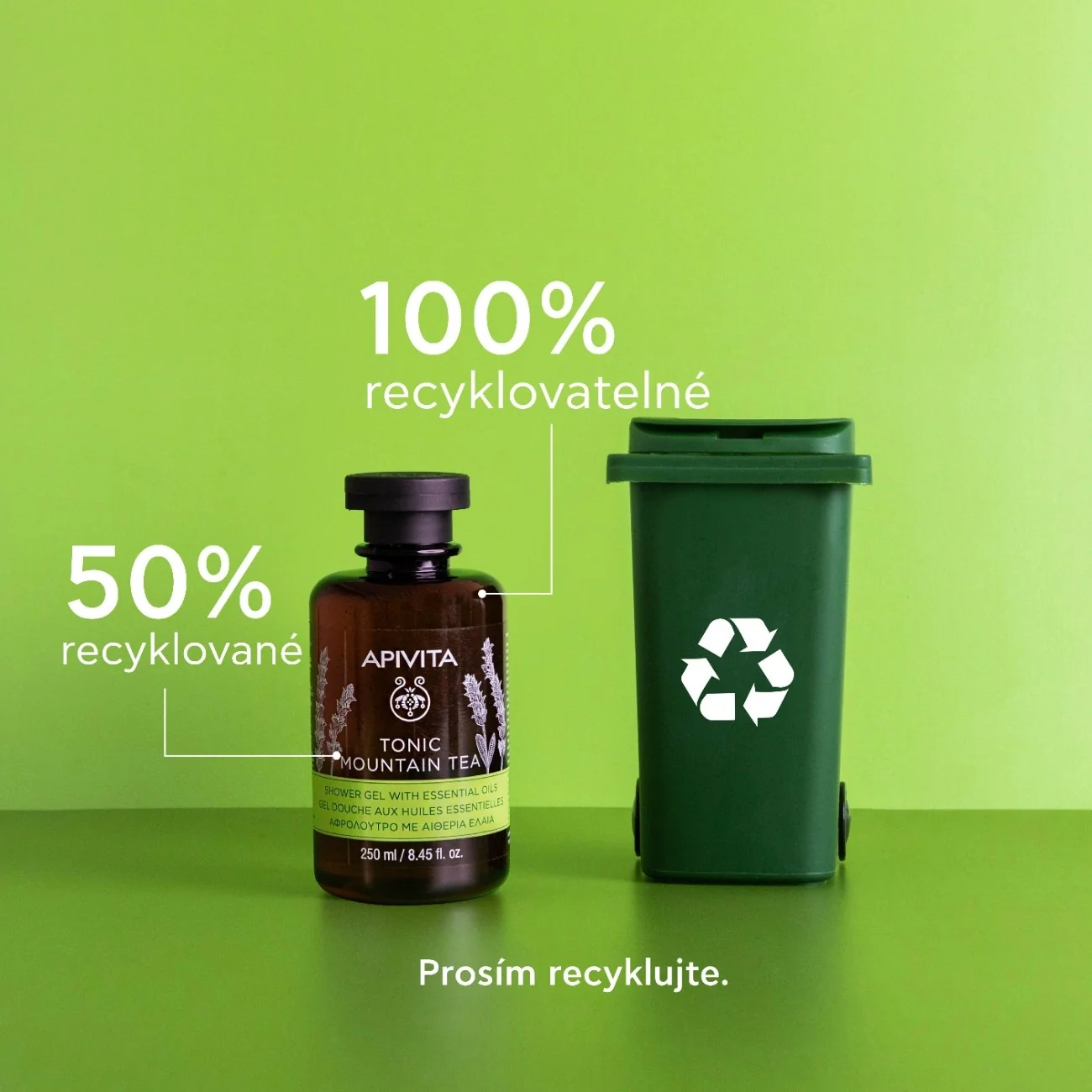 APIVITA Tonic Mountain Tea tonizující sprchový gel 250 ml