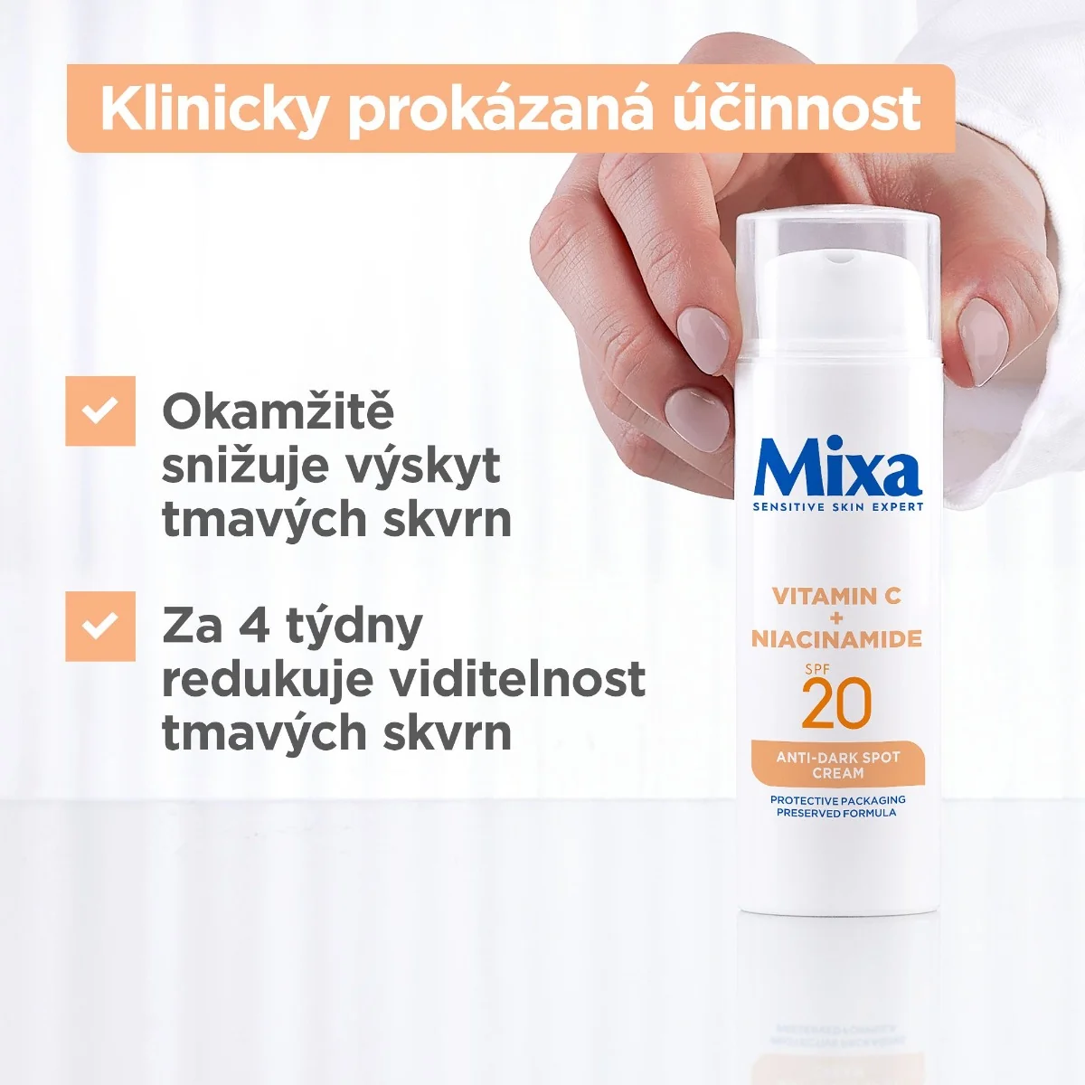 Mixa Anti-dark krém proti tmavým skvrnám SPF20 50 ml