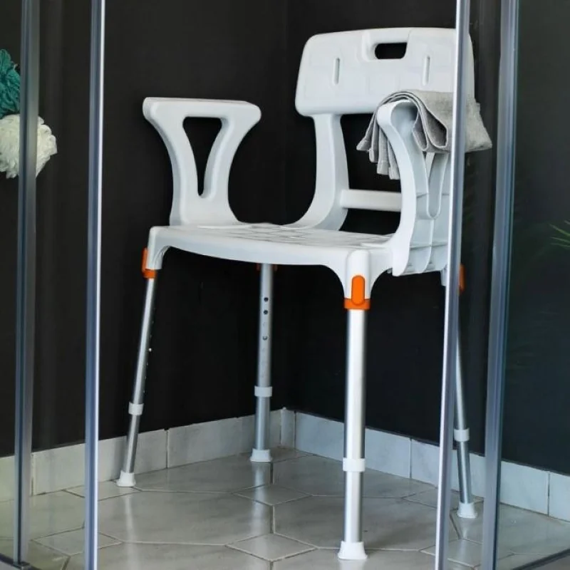 LM Global Design Sedačka do sprchy s opěrkou zad a područkami KING
