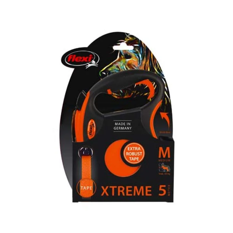 Flexi Vodítko Xtreme páska M oranžové 5m