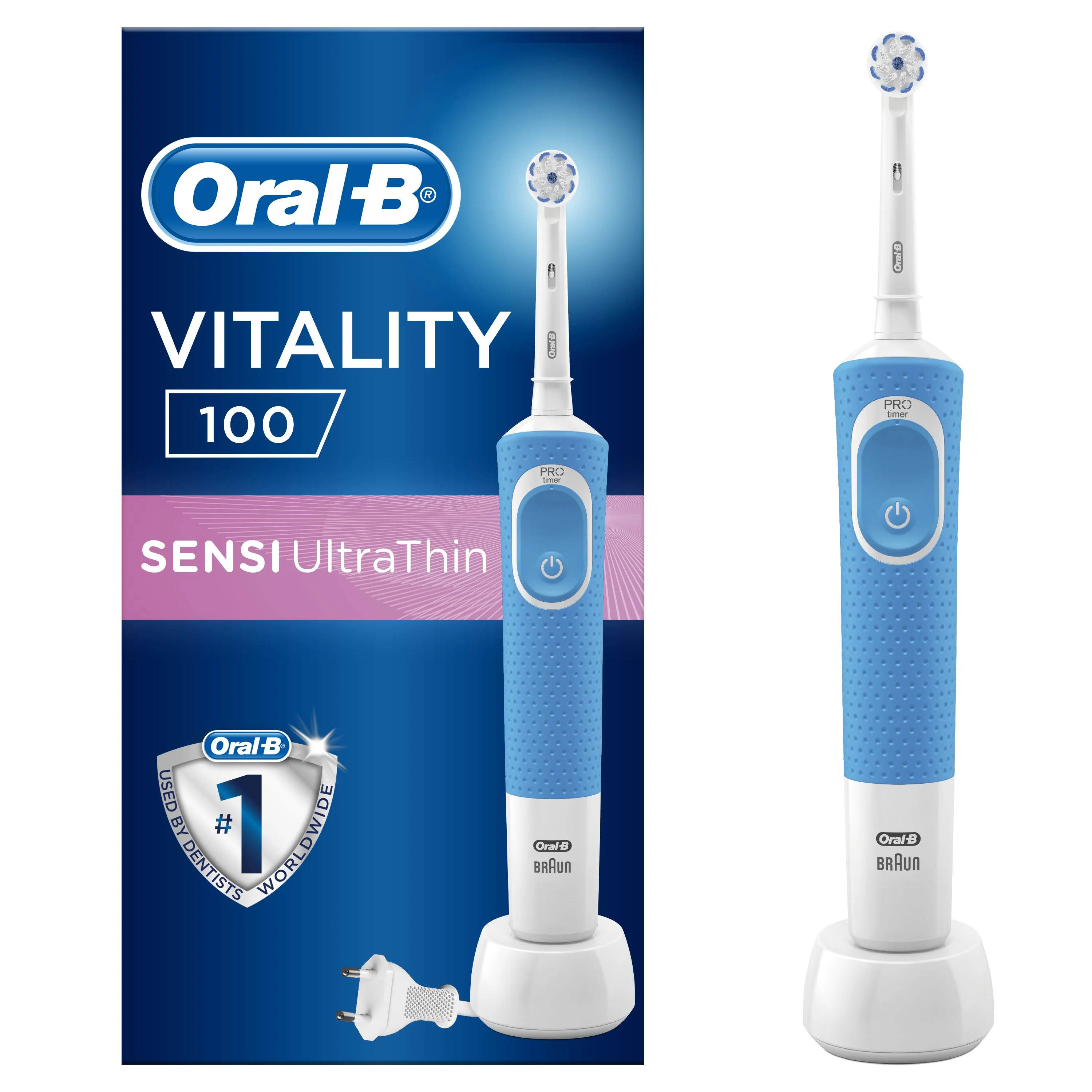 Oral-B Vitality 100 Sensitive Blue elektrický zubní kartáček
