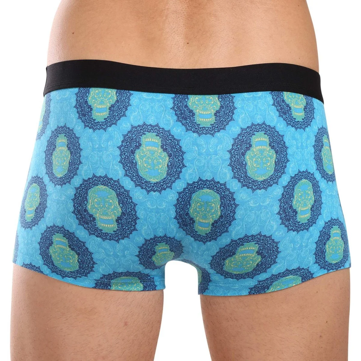 69SLAM Pánské boxerky hip bamboo SKULL MANDALA (MHBSKM-BB) XL