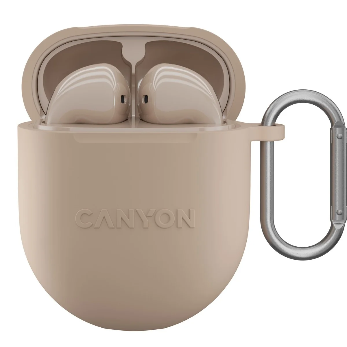 Canyon Bezdrátová stereo sluchátka True wireless TWS-6, béžová 