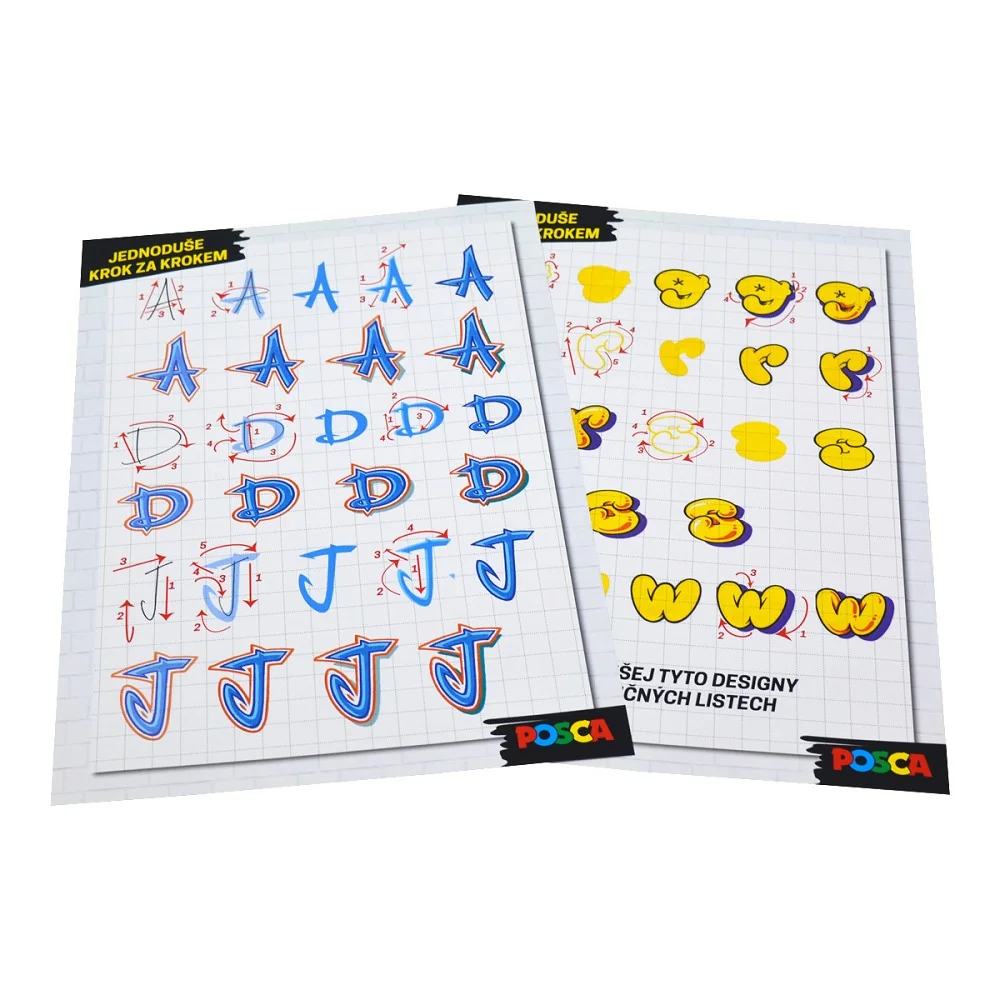 Posca Sada akrylových popisovačů - PC-1M/PC-3M/PC-5M, GRAFFITI, mix barev (20 ks)