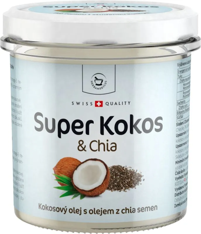 Herbamedicus Super Kokos a chia kokosový olej 300 ml