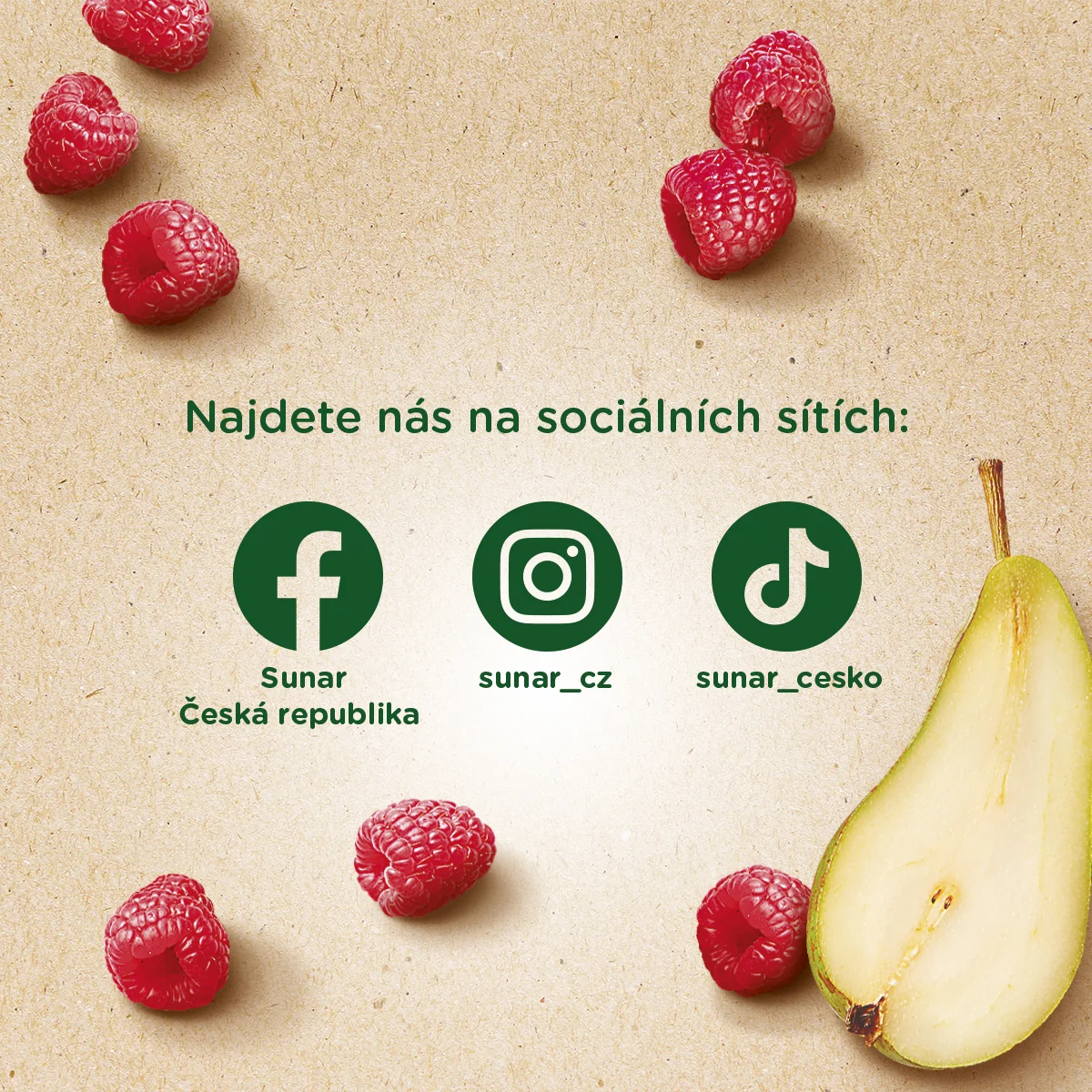 Sunar BIO Hruška, malina kapsička 100 g