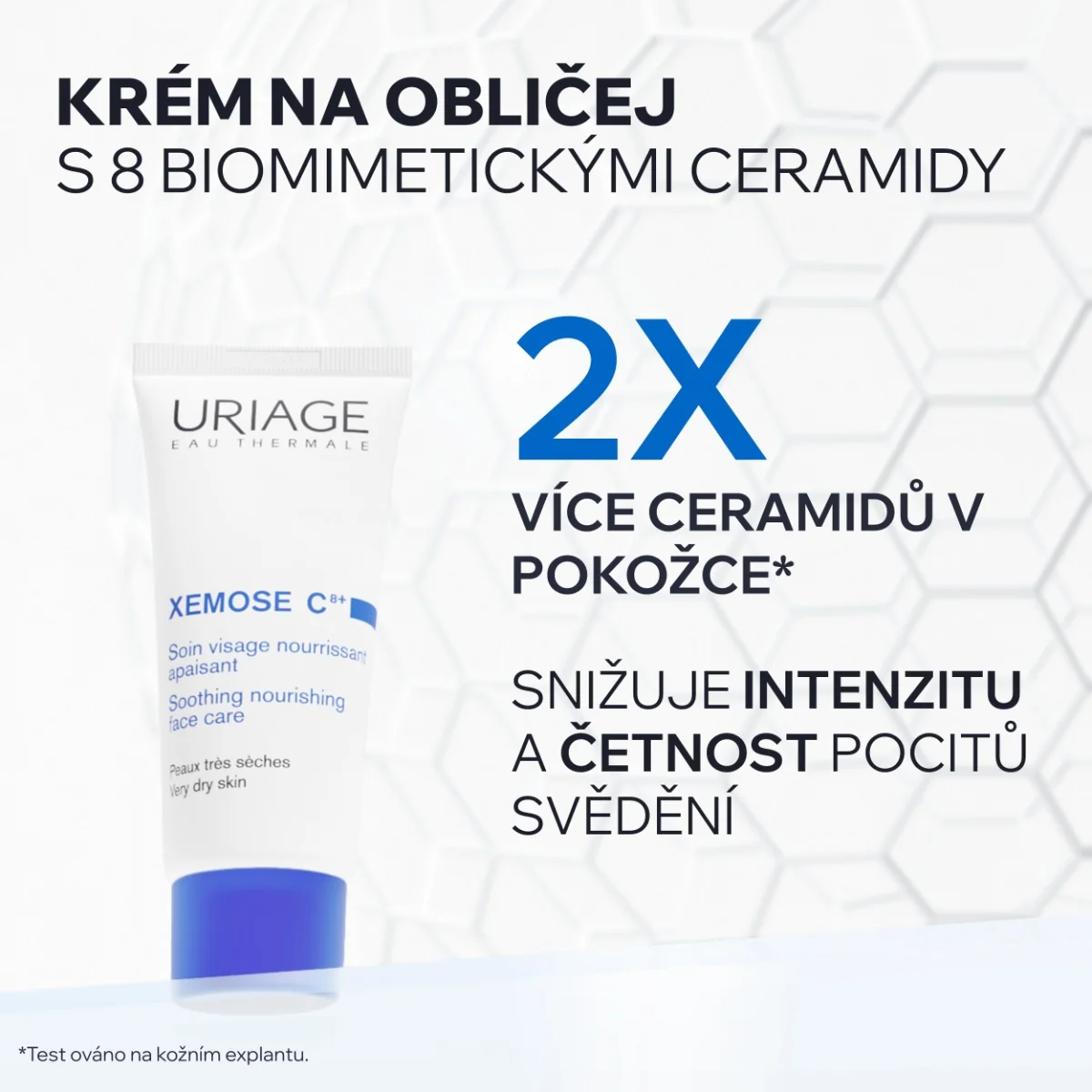 Uriage Xémose C8+ Krém na obličej pro velmi suchou až atopickou pleť 40 ml