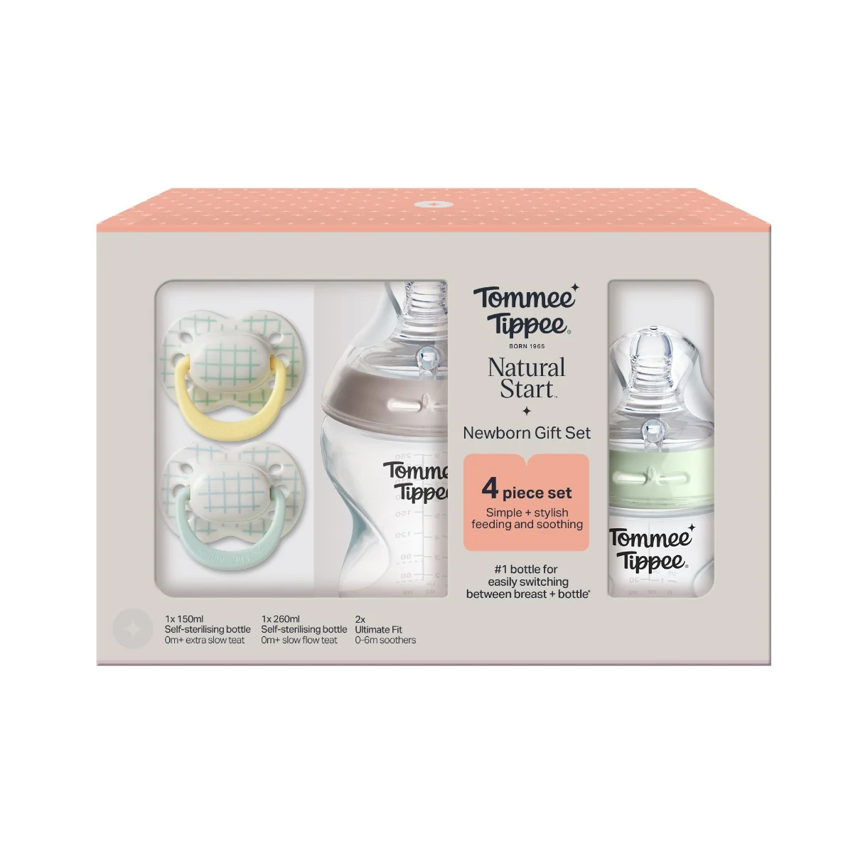 Tommee Tippee Natural Start Anti-Colic Samosterilizační lahvičky 0m+ novorozenecký starter kit